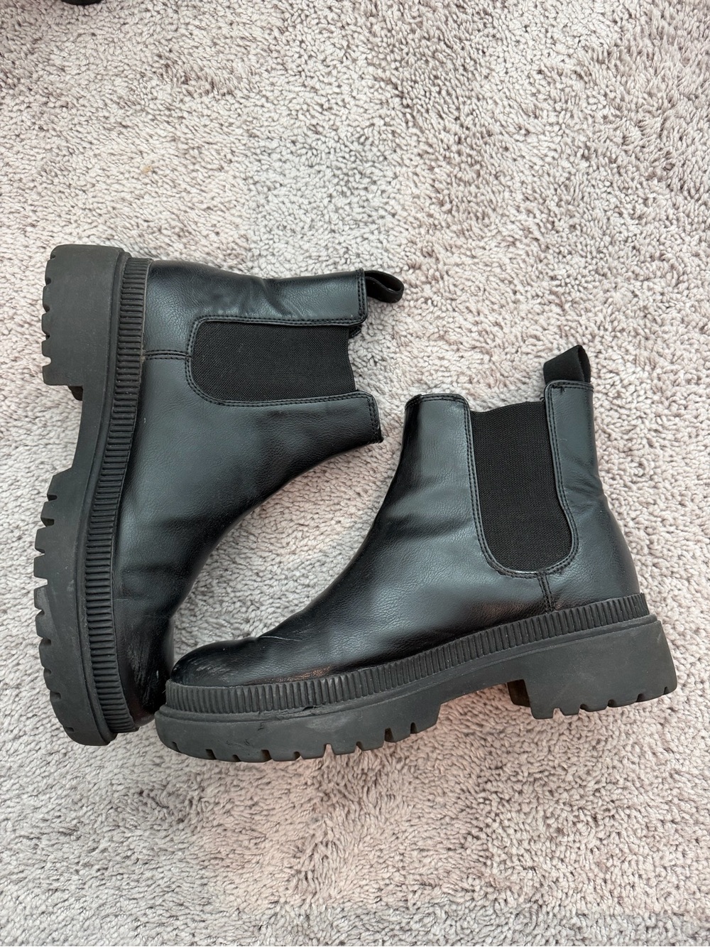 H&M Black Chelsea Lug Boots